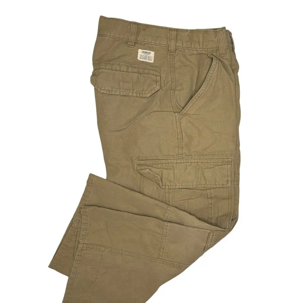 Vintage OSHKOSH Boy's Distressed Adjustable Waist Cargo Pants | Boy's Size 8